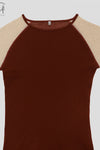 BASERANGE Long-sleeved patchwork top T-shirt series Portugal BAS-TOGN-CG-AU23-SHAOHONG Burned pompom
